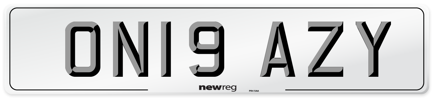 ON19 AZY Number Plate from New Reg